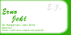 erno jekl business card